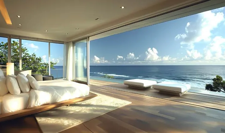 Luxurious Bedroom with Sea View