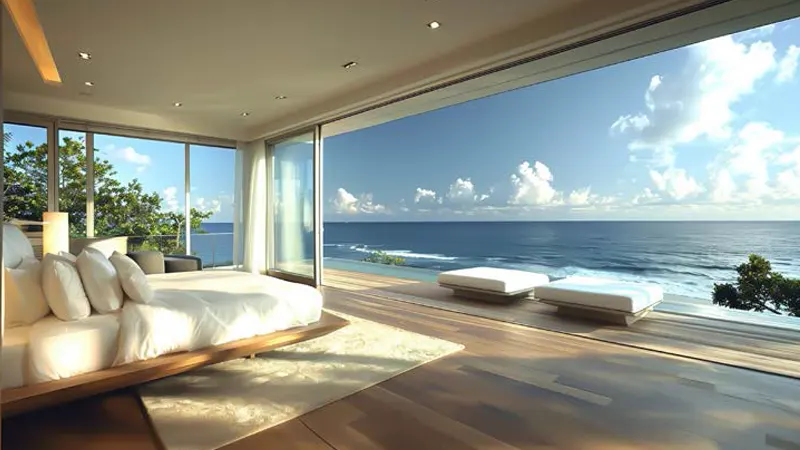 Luxurious Bedroom with Sea View