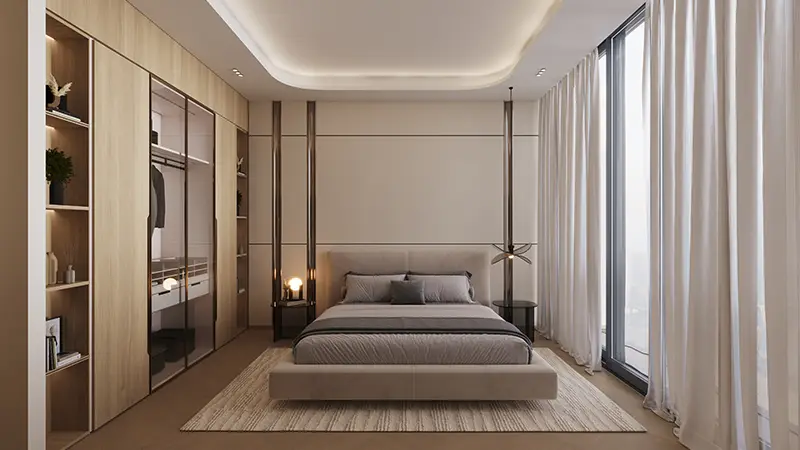 Spacious bedroom